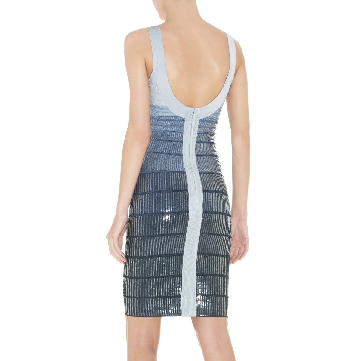 Herve Leger Ebba Sequined Ombre Dress
